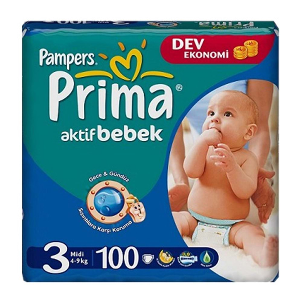 Bebek Bezi Prima Midi No: 3 100lü