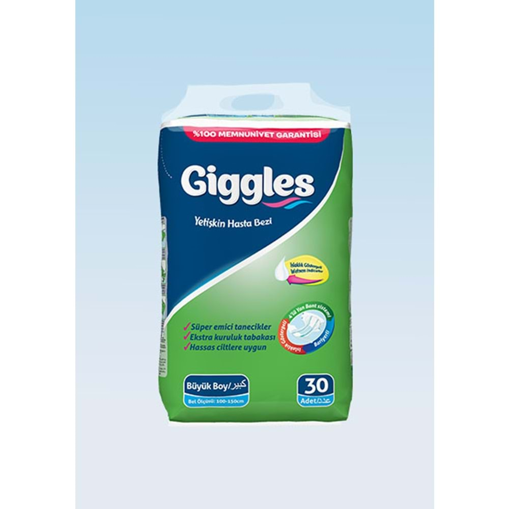 Bağlamalı Hasta Bezi Giggles Jumbo Large 30lu