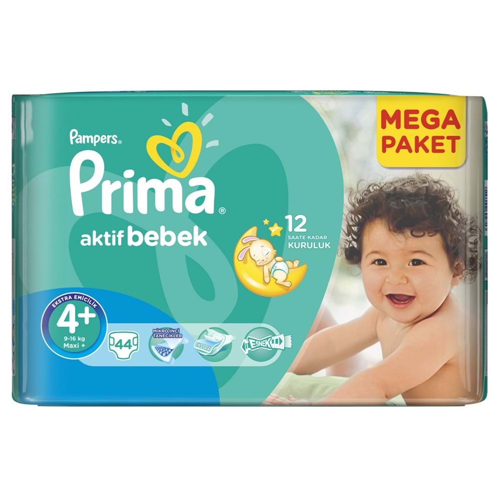 Bebek Bezi Prima Maxi Plus No: 4+ 44lü
