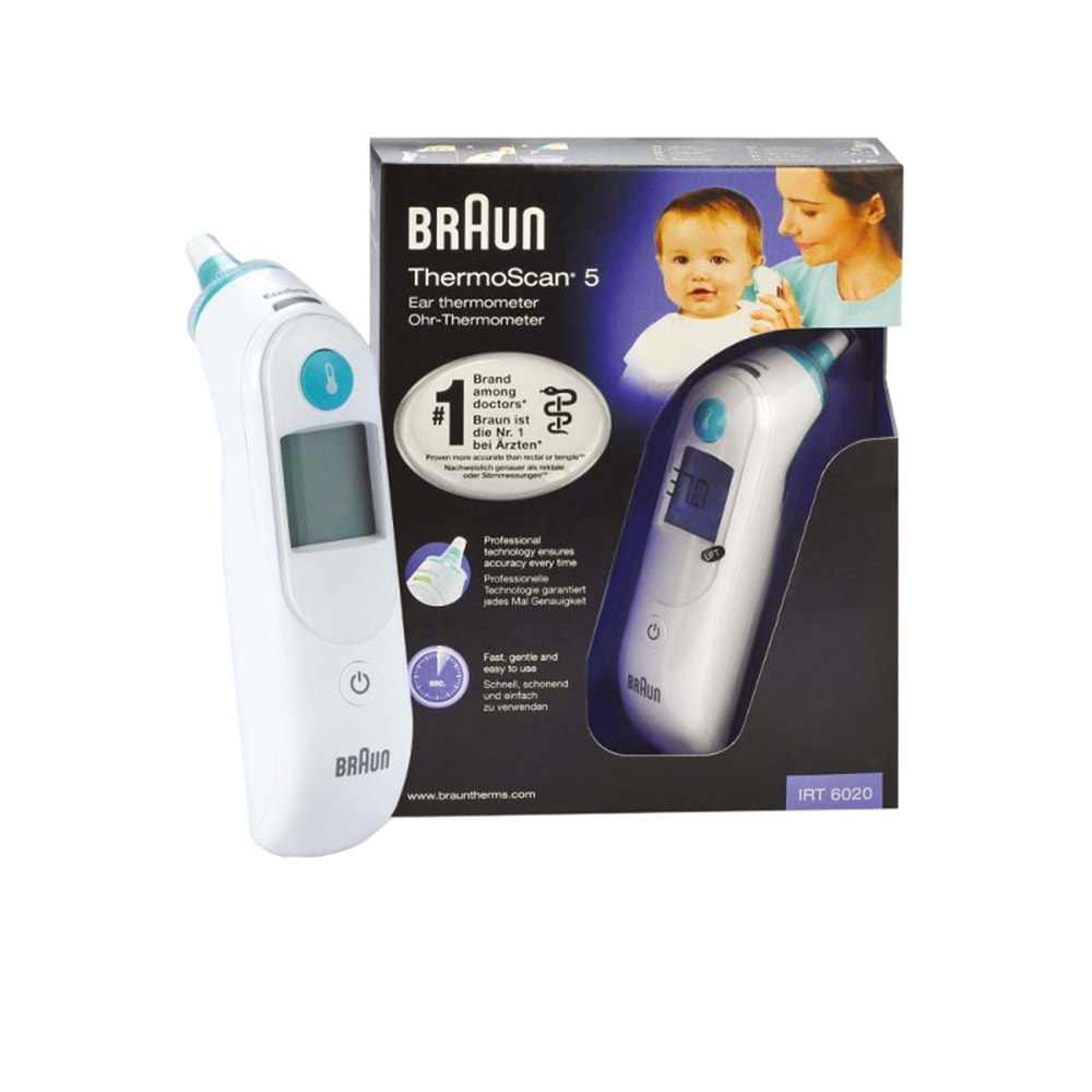 Kulaktan Ateş Ölçer (Termometre) Braun ThermoScan 5 IRT 6020