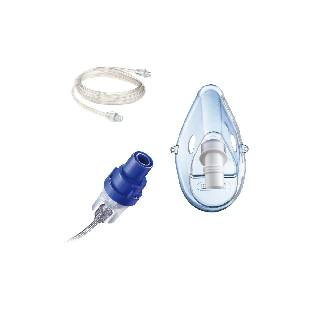 Yetişkin Nebülizatör Maske Seti Philips Respironics SideStream 4446 1li