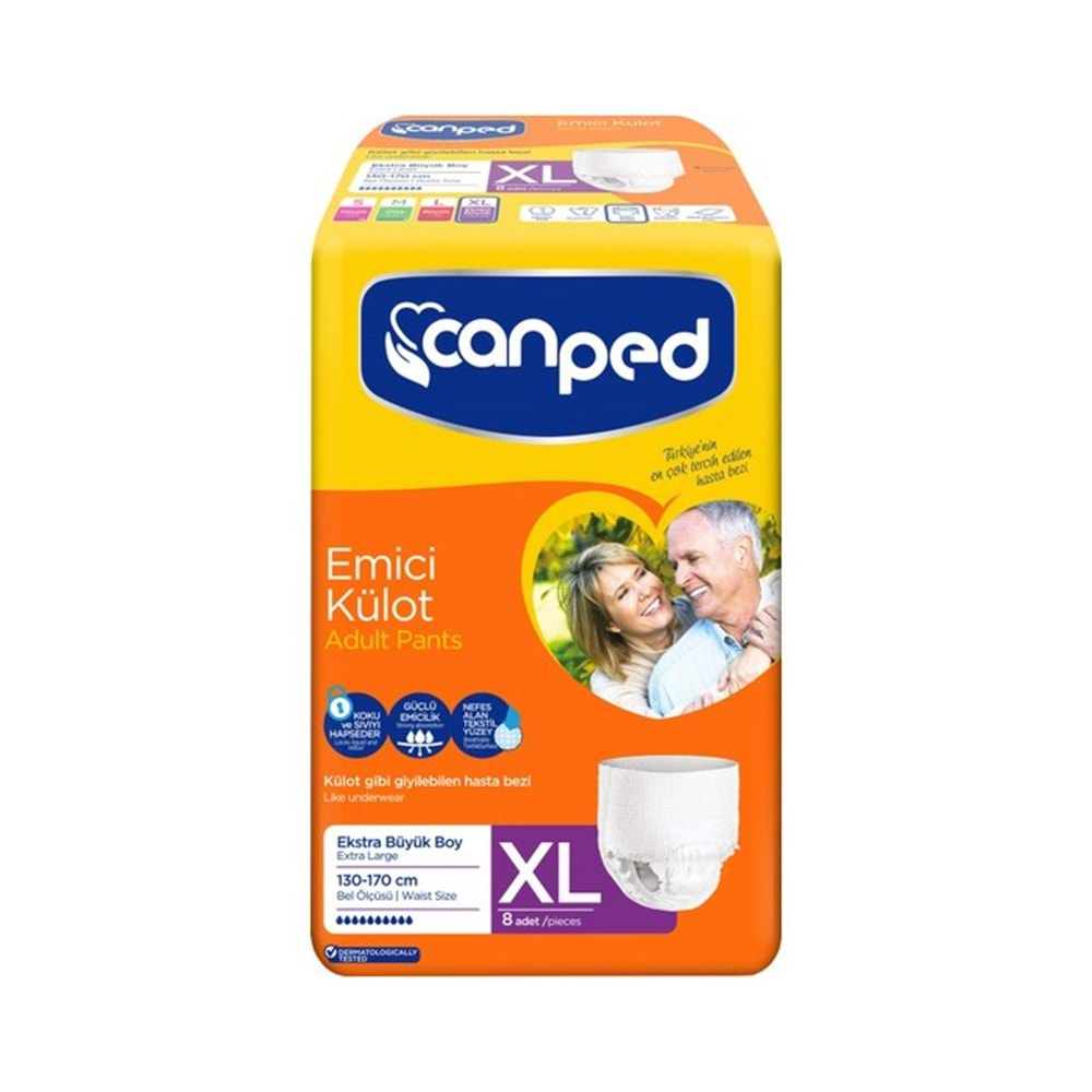 Külotlu Hasta Bezi Canped Emici Külot XLarge 8li