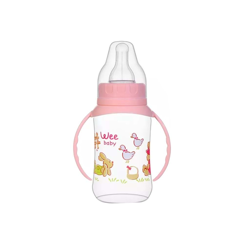 Kulplu PP Biberon Wee Baby 744 Pembe 150ml Tavşan-1