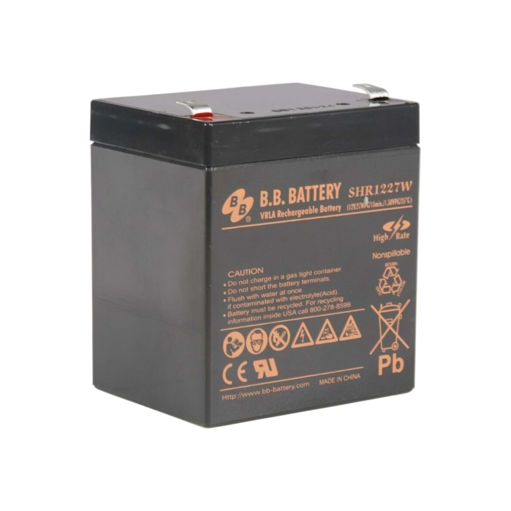 12.0Volt 27WPC Batarya B.B.Battery SHR1227W