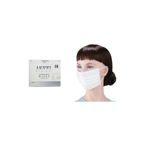 Yetişkin Cerrahi Maske AK-YEL A0026 Beyaz 3 Katlı 100lü