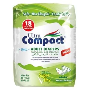 Bağlamalı Hasta Bezi Ultra Compact Medium 18li