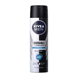 Sprey Deodorant Nivea Men Invisible Black-White Fresh 150ml