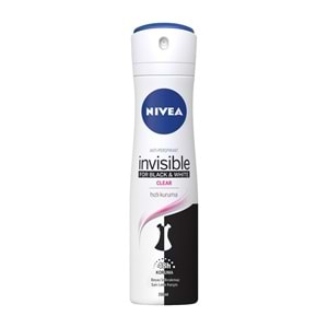 Sprey Deodorant Nivea Invisible Black-White Clear Kadın 150ml