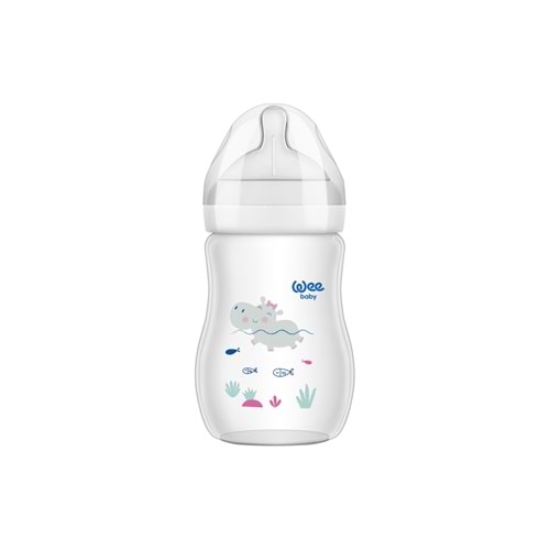 Antikolik PP Biberon Wee Baby 143 Su Aygırı Beyaz 250ml