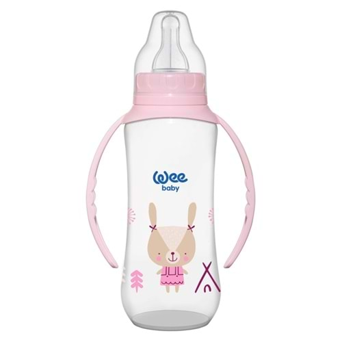 Kulplu PP Biberon Wee Baby 745 Pembe 270ml Tavşan-3