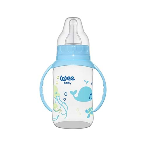 Kulplu PP Biberon Wee Baby 744 Mavi 150ml Balık