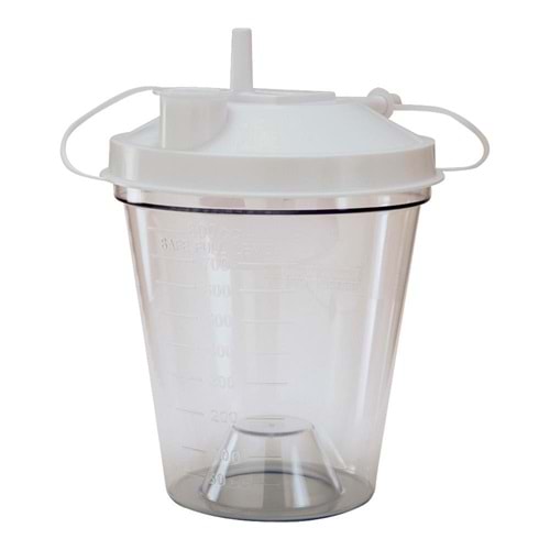 Cerrahi Aspiratör Kavanozu Sesan CAK-004 800ml Beyaz