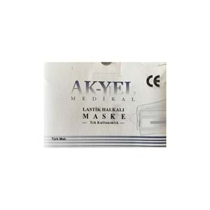 Yetişkin Cerrahi Maske AK-YEL A0026 Yeşil 3 Katlı 100lü