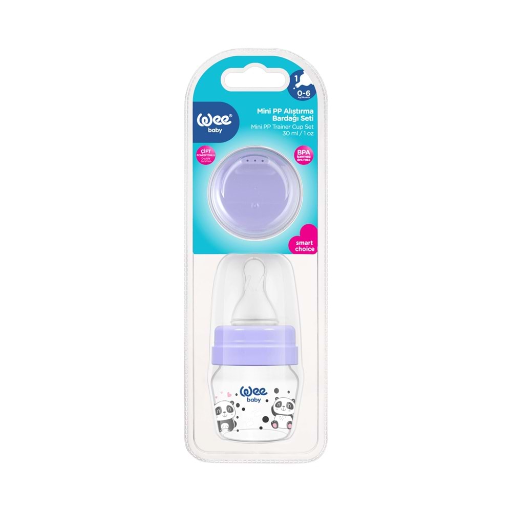 PP Alıştırma Bardağı-Biberon Seti Wee Baby 778 Mor 30ml