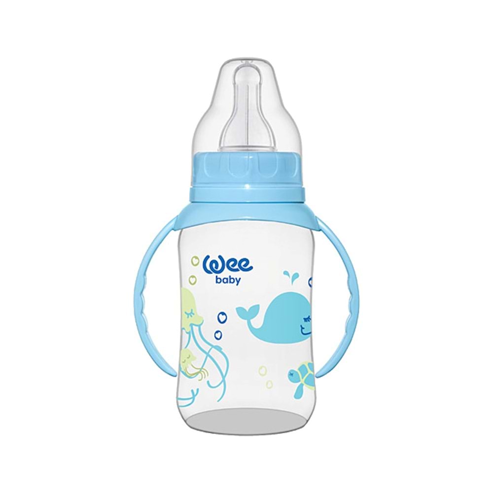 Kulplu PP Biberon Wee Baby 744 Mavi 150ml Balık