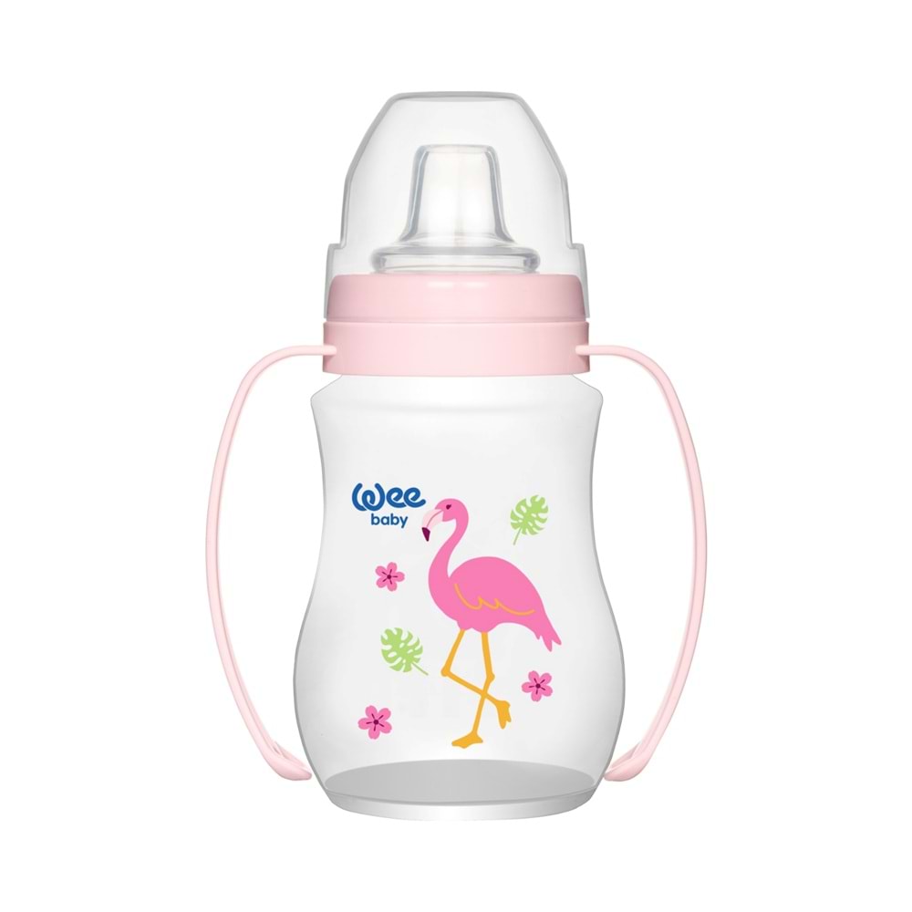 Akıtmaz PP Alıştırma Bardağı Wee Baby 754 Pembe 250ml Filamingo