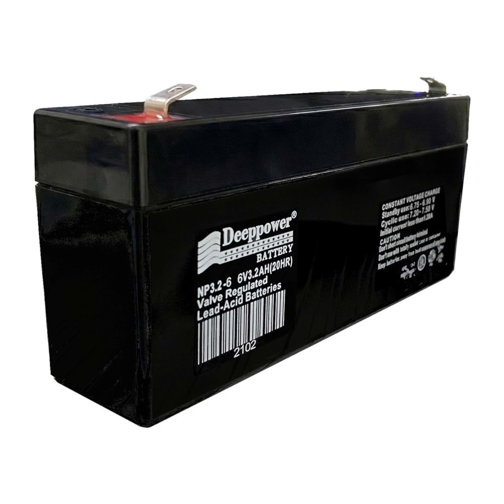 6.0Volt 3.2AH 20HR Batarya Deeppower NP3.2-6
